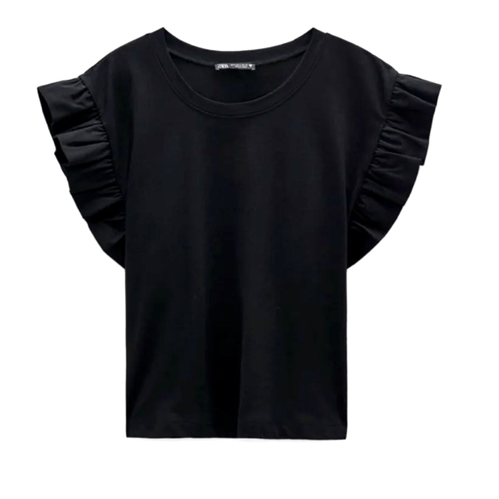 Zara Ruffle Crop Top - Picture 2 of 5
